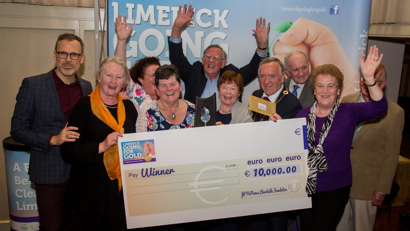 There were jubilant celebrations in The Strand Hotel, Limerick as Adare claimed the top prize in Limerick Going for Gold 2017. Picture: Alan Place