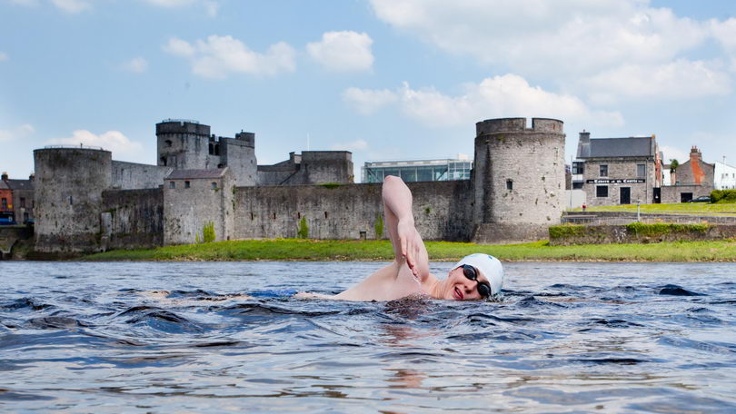 Taking to the water as part of the annual Thomond Swim.