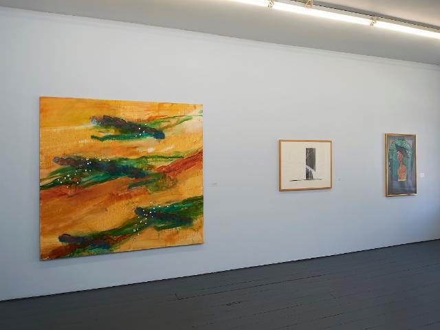 Installation view of donated works to the Permanent Collection, Barrie Cooke, Felim Egan & Brian Bourke